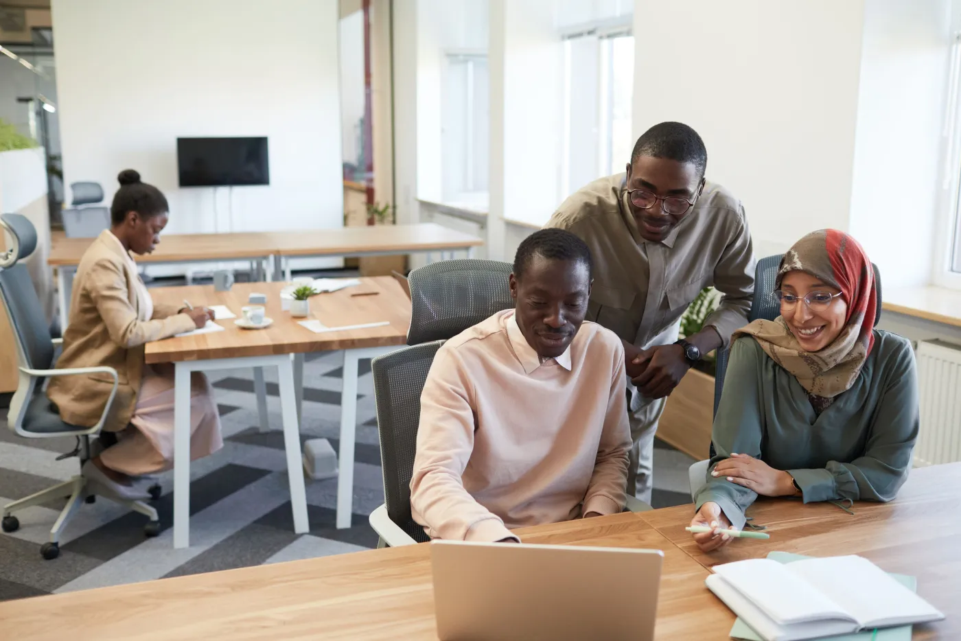 An African team in a meeting